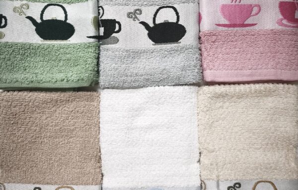 Pano cozinha felpo jacquard 400gr 50×50