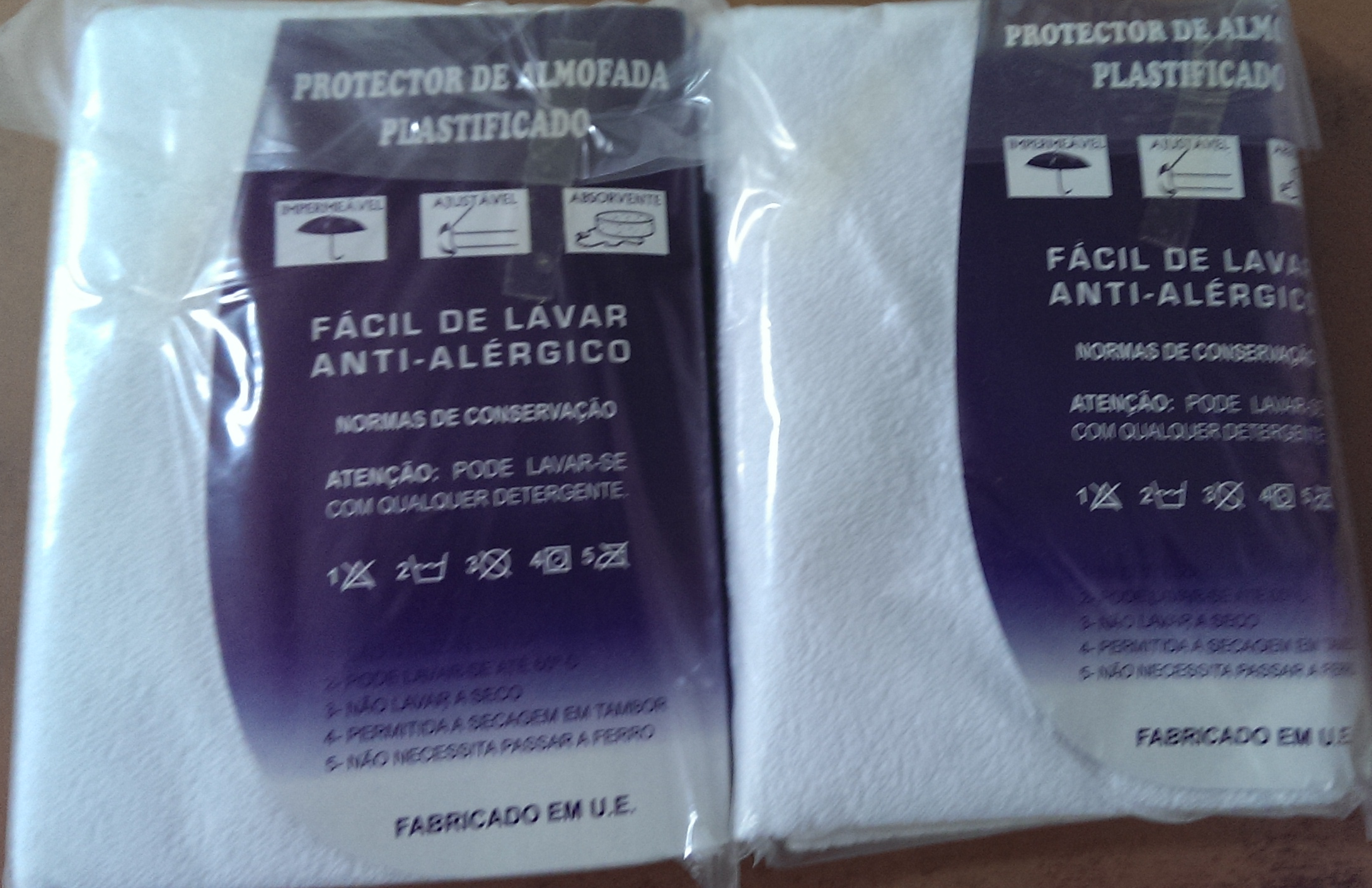 Fronha almofada plastificada