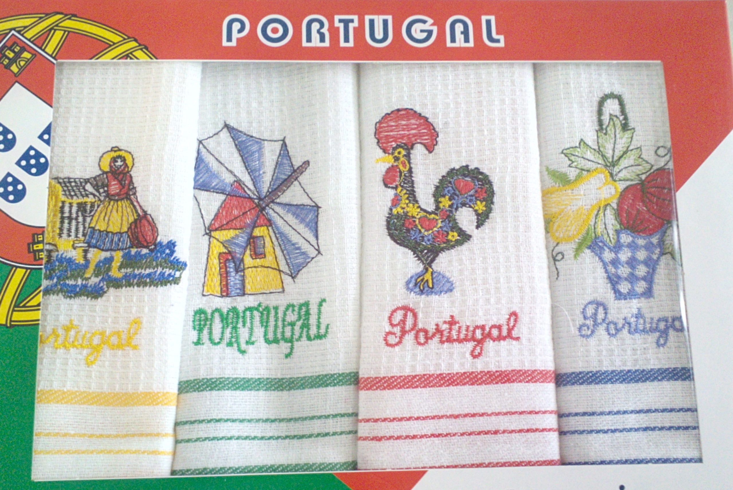 Pano cozinha favo bordado 50×70