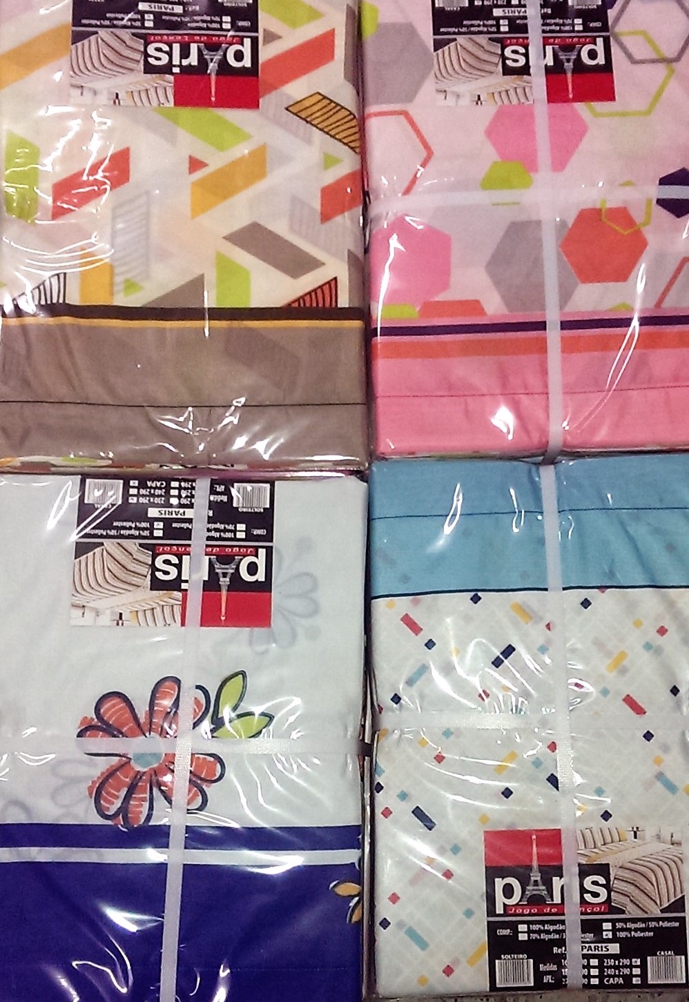 Jogo cama estampado/liso série soft