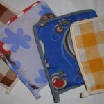 Pega de cozinha estampada dupla face